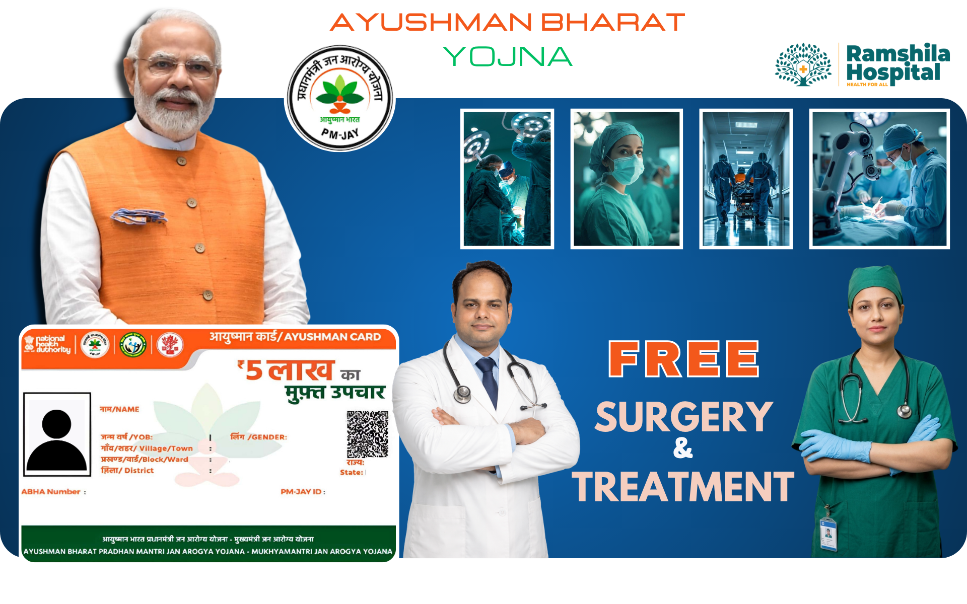 Ayushman Bharat at Ramshila Hospital – About Banner